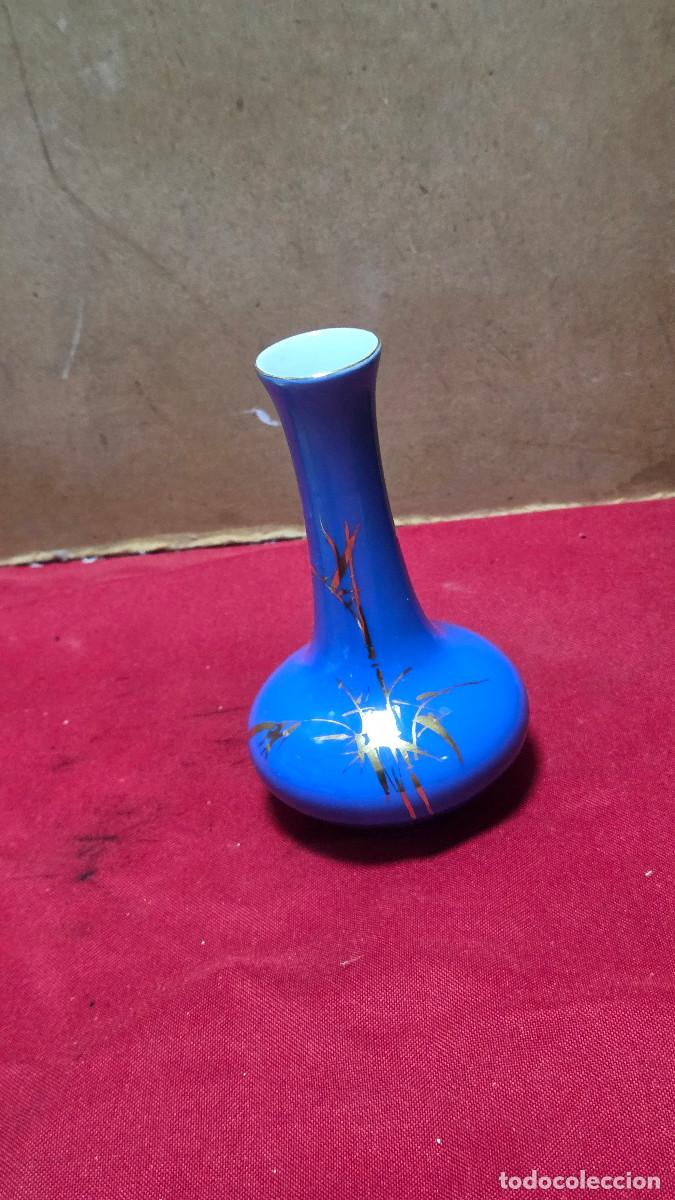 Vintage: jarron de ceramica azul