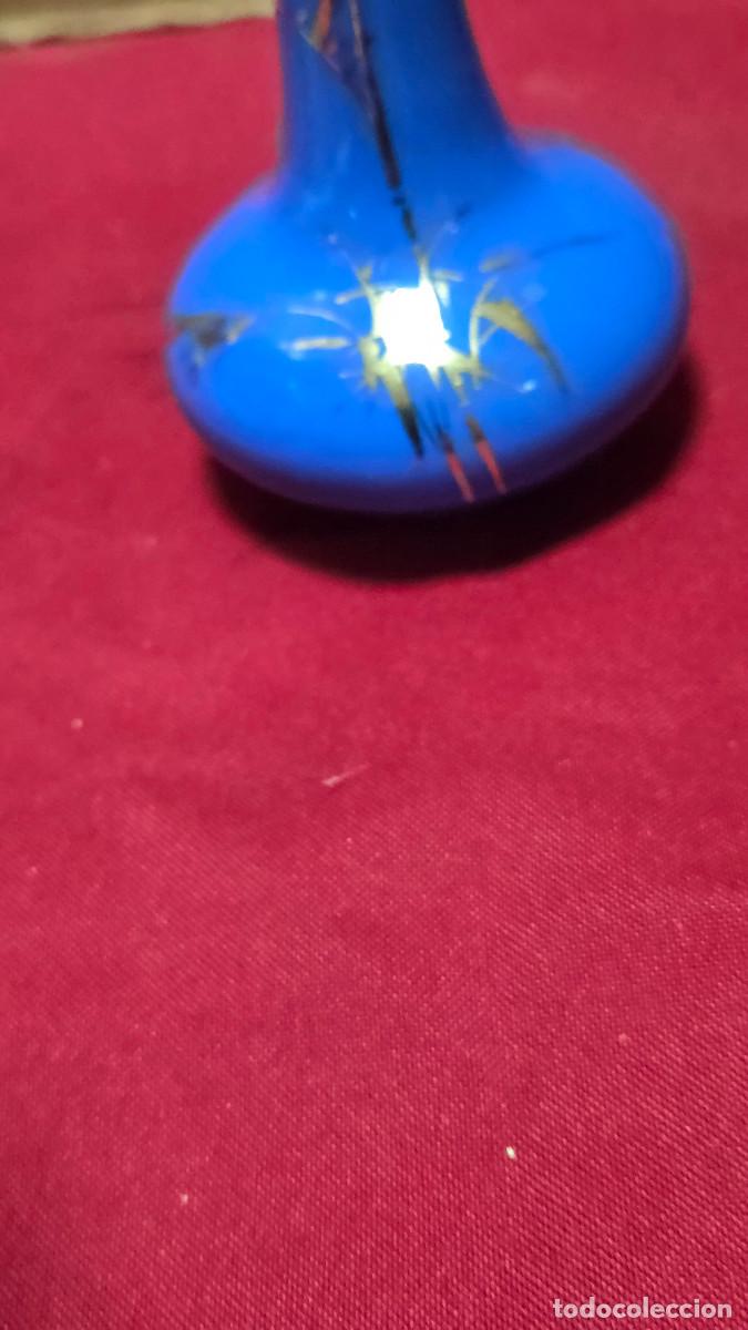 Vintage: jarron de ceramica azul - Foto 2