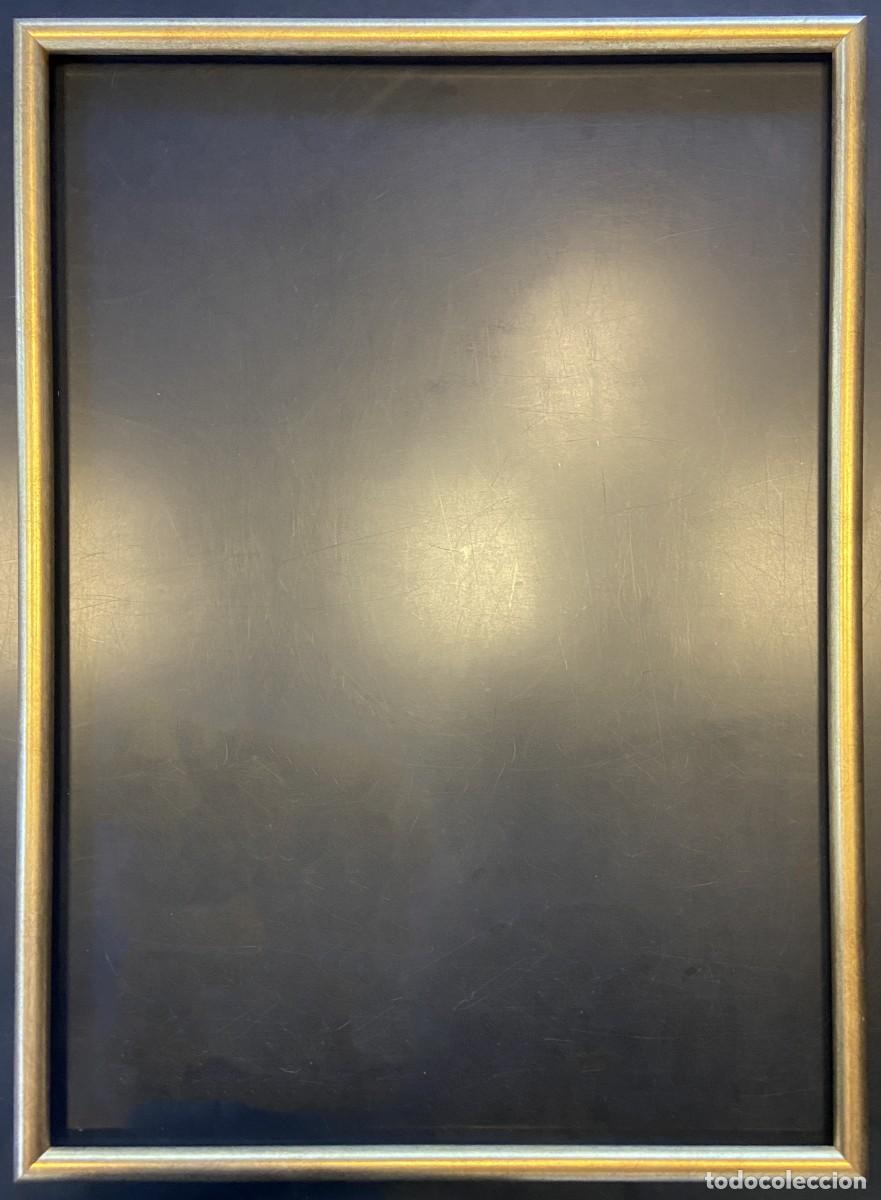 Vintage: Marco madera dorado liso redondeado - 73 x 53 cm