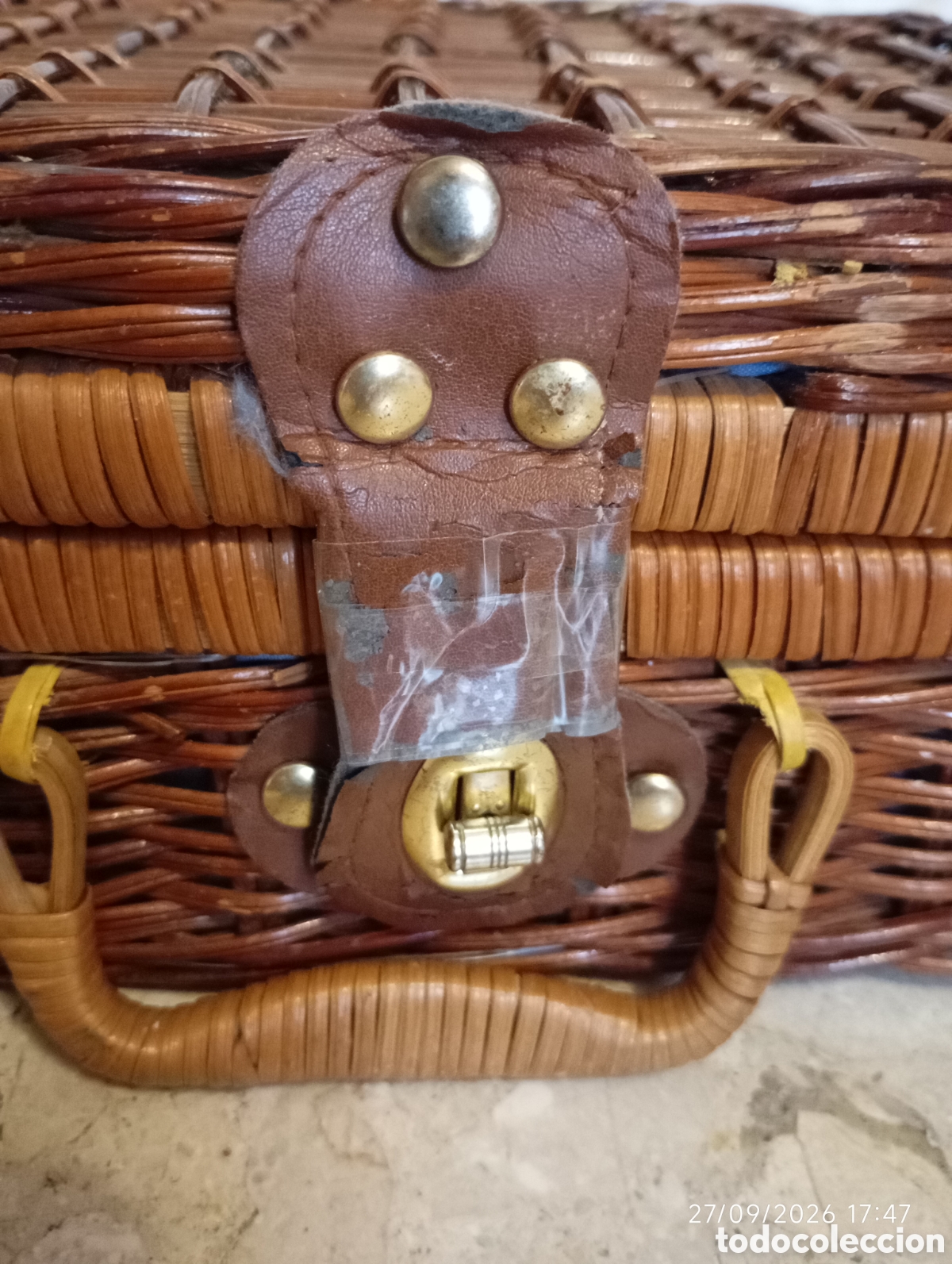 Vintage: Beautiful vintage rectangular wicker storage case - Foto 2