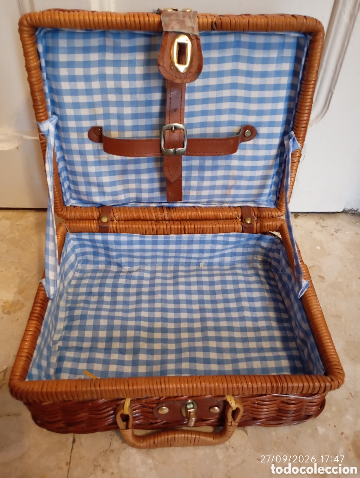 Vintage: Beautiful vintage rectangular wicker storage case - Foto 6