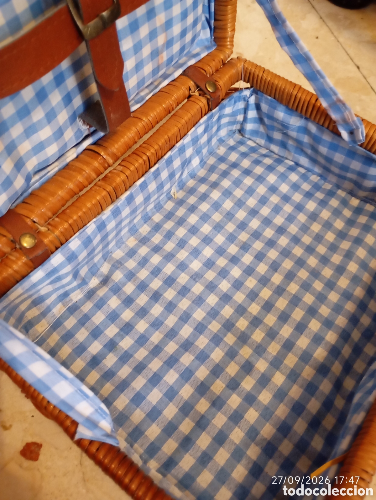 Vintage: Beautiful vintage rectangular wicker storage case - Foto 7