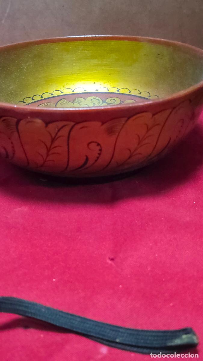 Vintage: cuenco de madera dorado - Foto 3