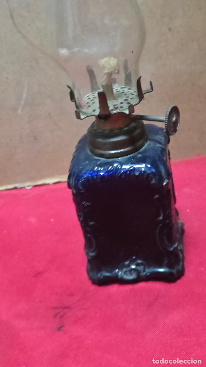 Vintage: quinque de cristal azul - Foto 3