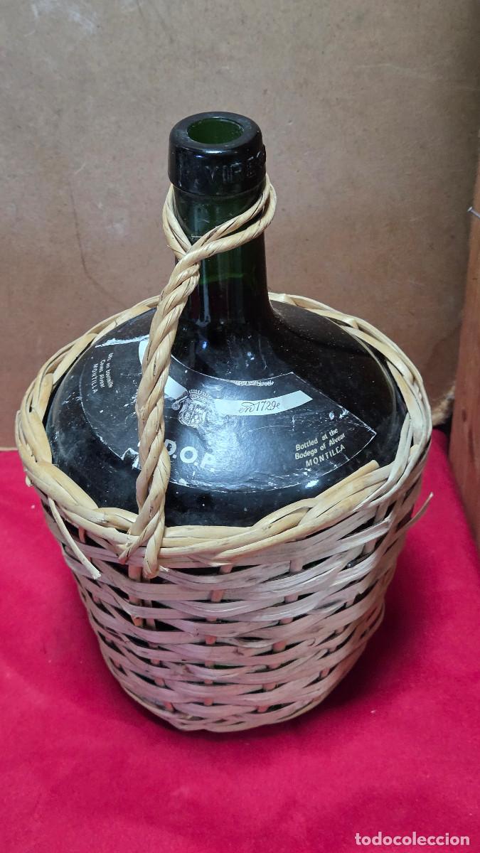 Vintage: garrafa de cristal verde - Foto 1
