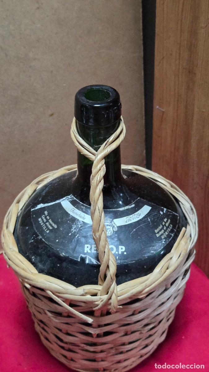Vintage: garrafa de cristal verde - Foto 2