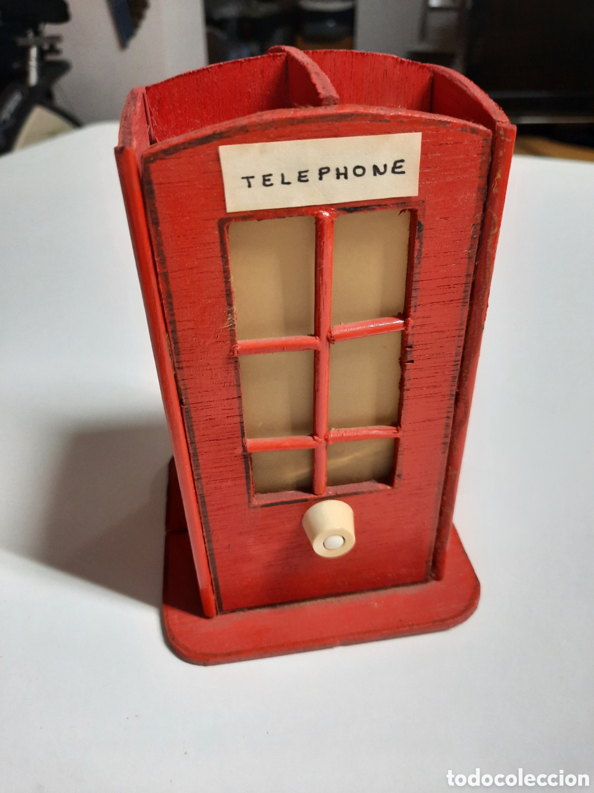 Vintage: Replica artesanal vintage de cabina telef&oacute;nica inglesa