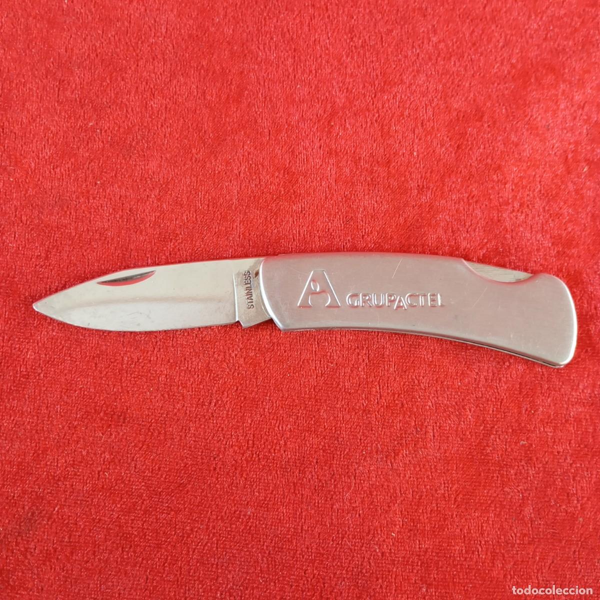 Vintage: NAVAJA PEQUE&Ntilde;A DE BOLSILLO - ACERO INOXIDABLE - GRUPACTEL - 14,5 CM DE LARGO