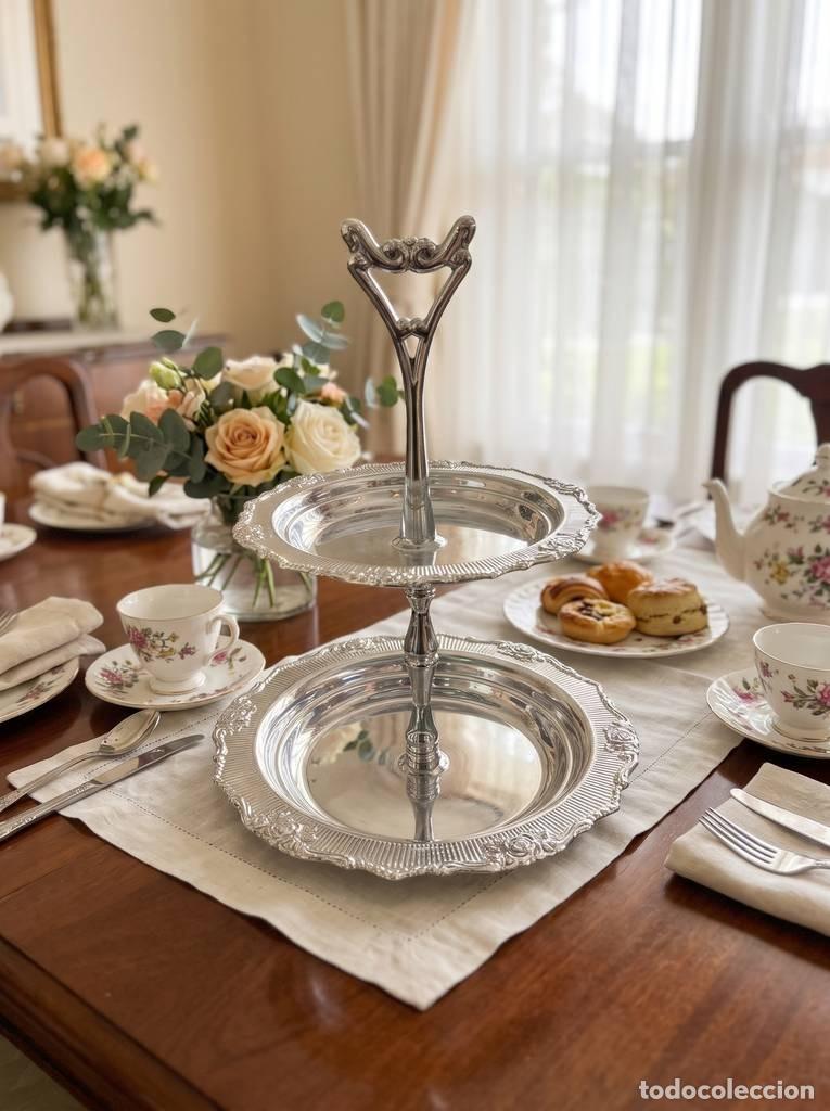 Vintage: SOPORTE PARA POSTRES DE METAL