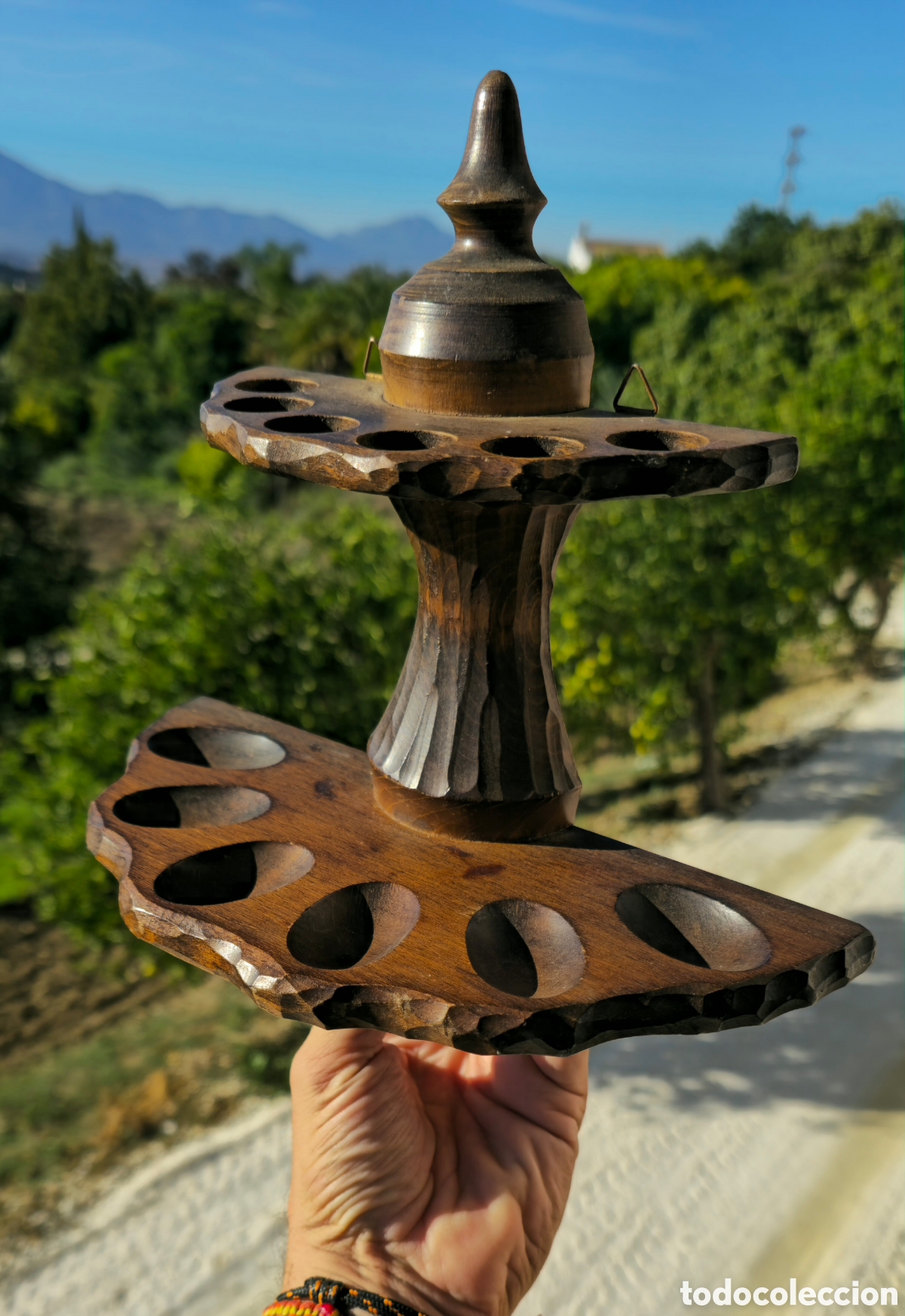 Vintage: Reposa pipas vintage madera - Foto 1