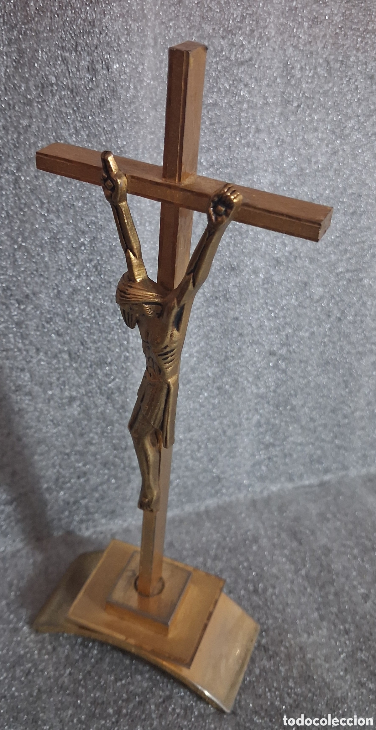 Vintage: Crucifijo de bronce moderno - Foto 4