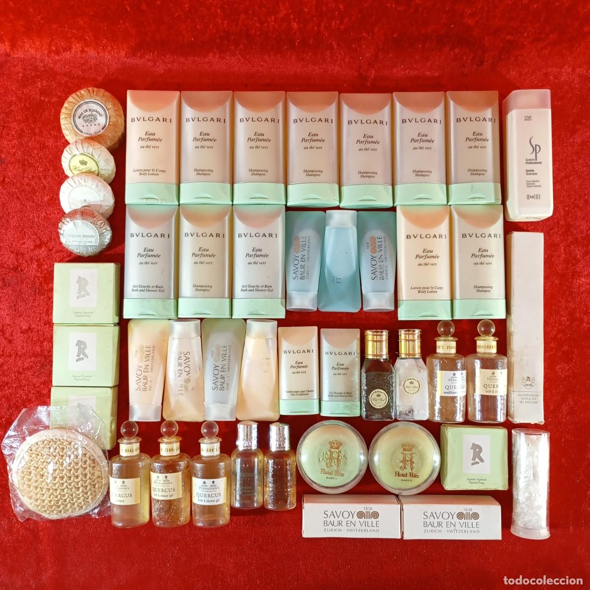 Vintage: AMPLIA COLECCI&Oacute;N DE 46 MINI ART&Iacute;CULOS DE HOTELES DE LUJO - BVLGARI, HOTEL RITZ, HOTEL REAL & SAVOY