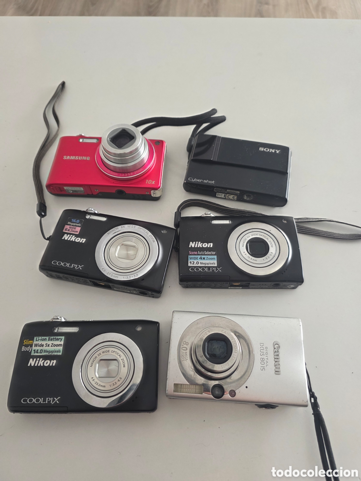 Vintage: lote 6 c&aacute;maras digitales nikon sony samsung canon para reparar