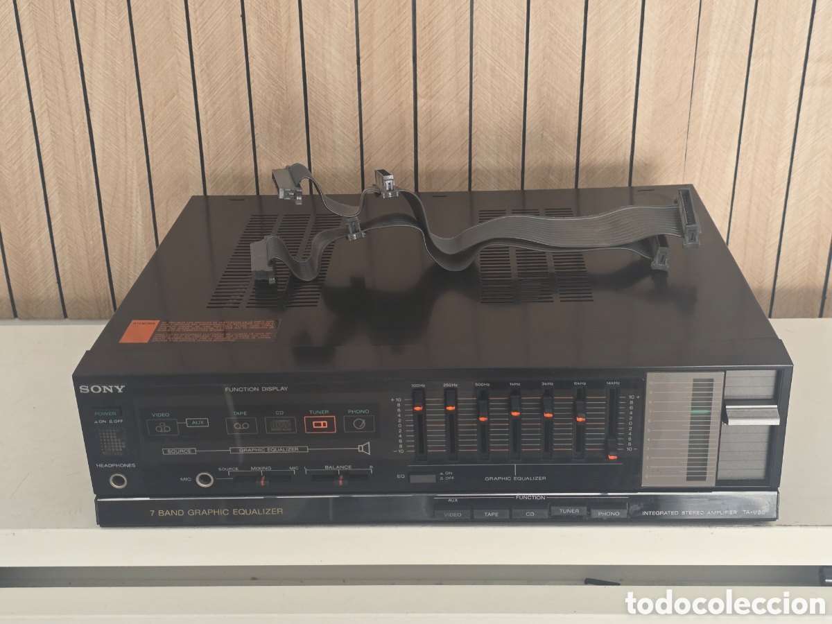 Vintage: sony ta-v50 amplificador est&eacute;reo vintage ecualizador 7 bandas
