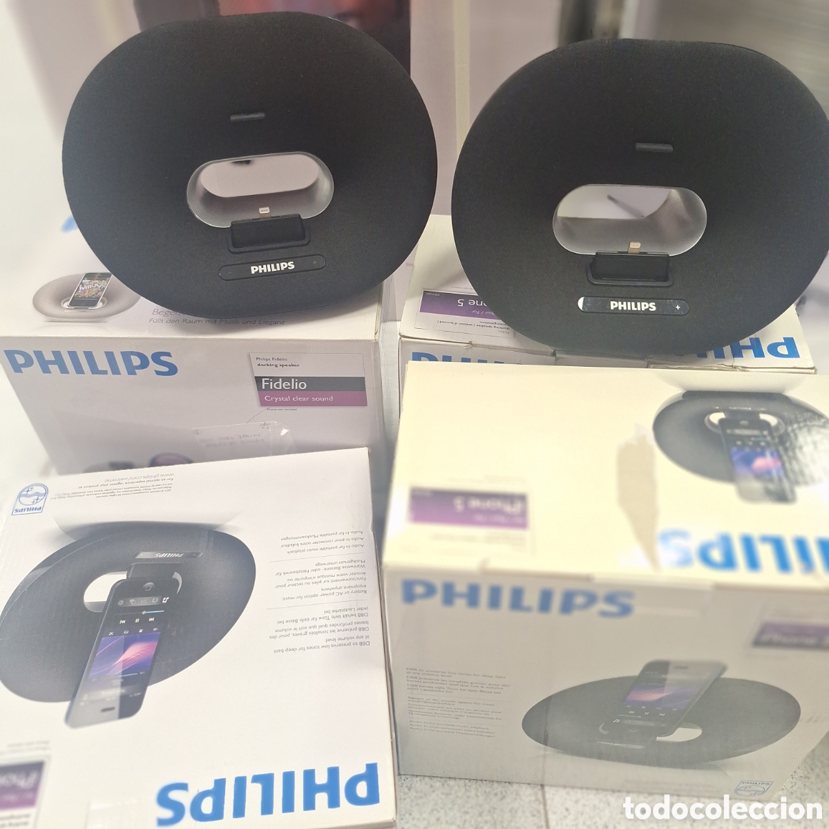 Vintage: Lote de 5 altavoces de la marca Philips - Foto 3