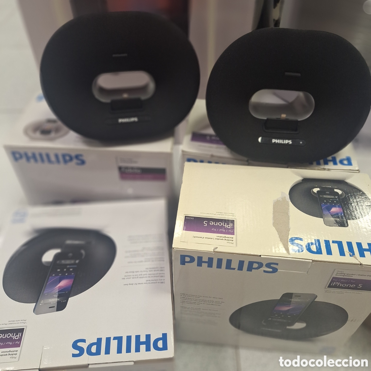 Vintage: Lote de 5 altavoces de la marca Philips - Foto 4