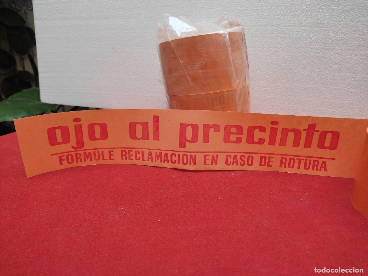 Vintage: 3 rollos autoadhesivos con cartel &rdquo;ojo al precinto&rdquo; - Foto 2