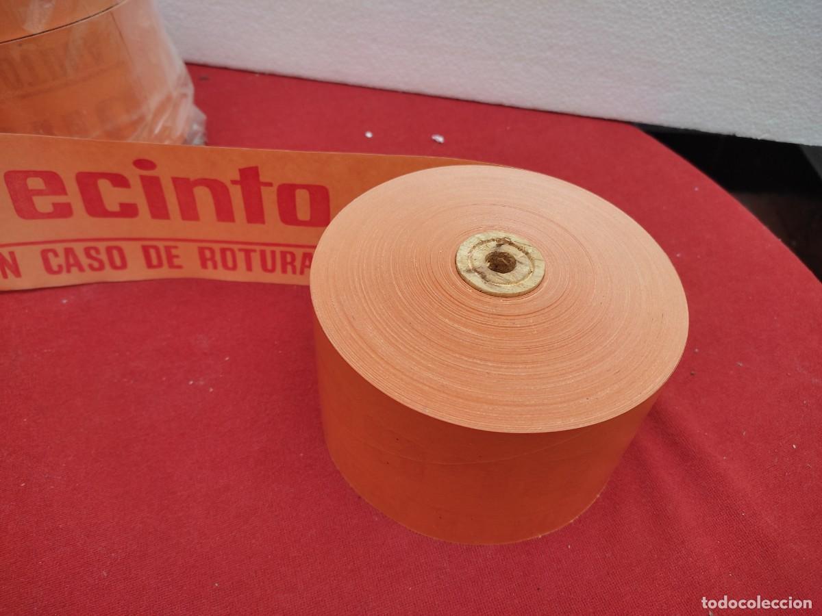 Vintage: 3 rollos autoadhesivos con cartel &rdquo;ojo al precinto&rdquo; - Foto 3