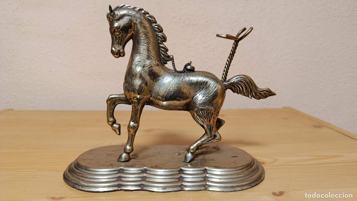 Vintage: Calentador brandy co&ntilde;ac caballo plateado vintage con quemador - sin copa