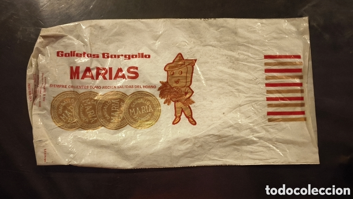 Vintage: Antigua bolsa de galletas Mar&iacute;a Zaragoza gargallo