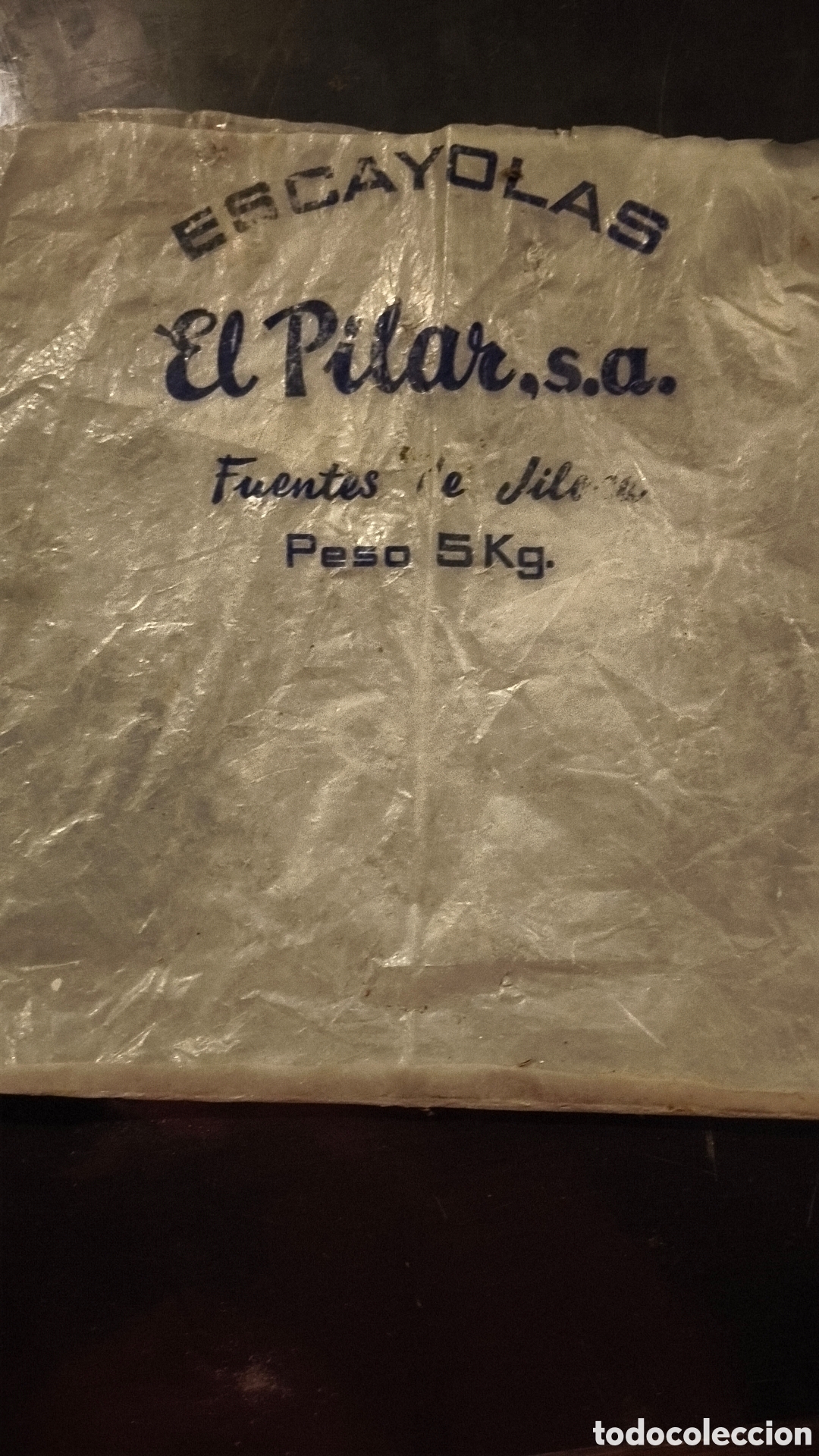 Vintage: Antigua bolsa de escayolas el pilar fuentes de jiloca Zaragoza