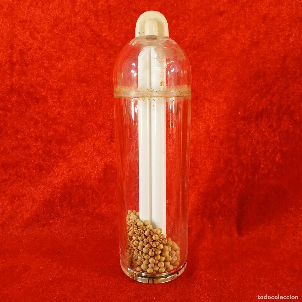 Vintage: PIMENTERO VINTAGE TRANSPARENTE - FABRICADO EN ITALIA - MARCA GUZZINI - SIGLO XX - 19,5 CM DE ALTO