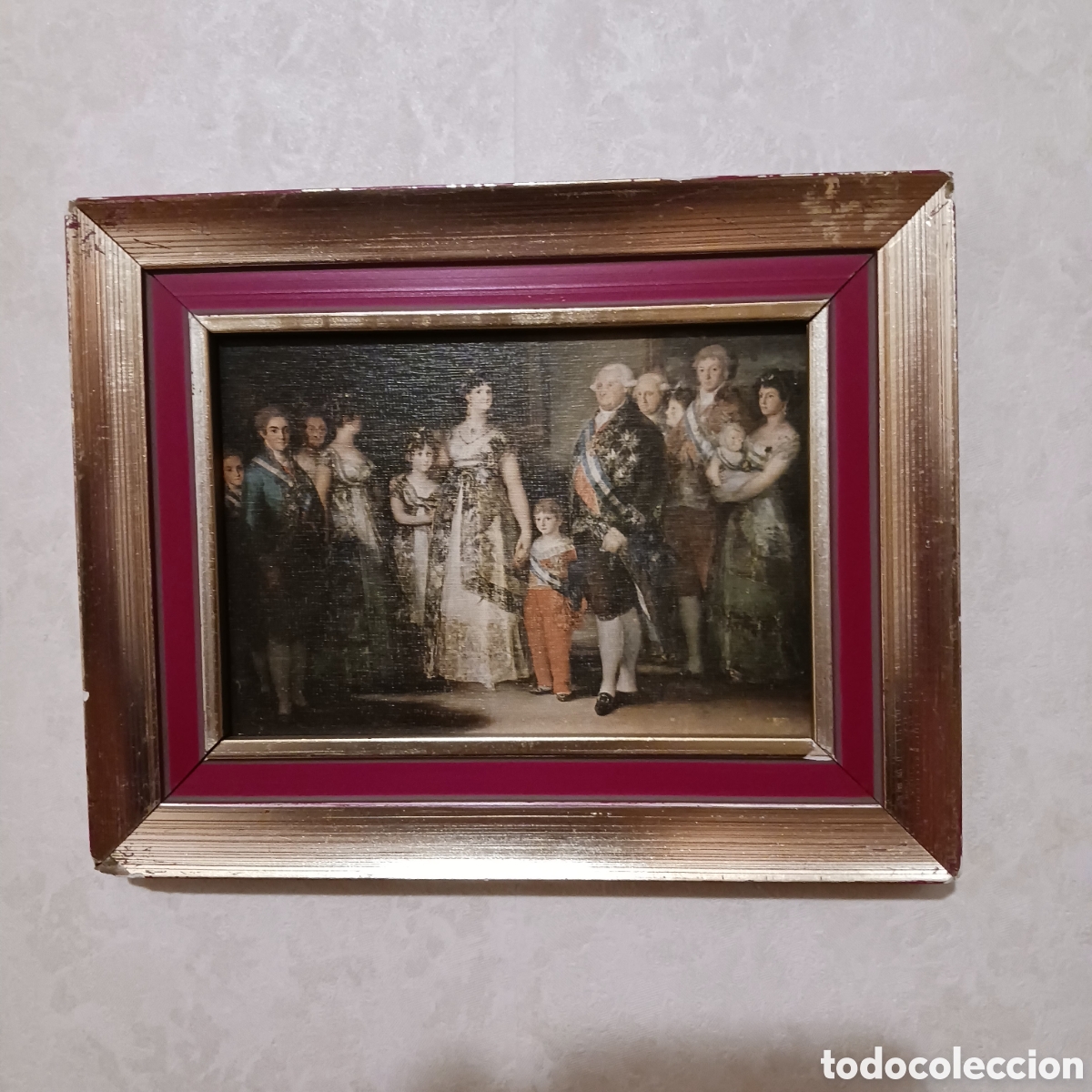 Vintage: Cuadrito con la familia de Carlos IV