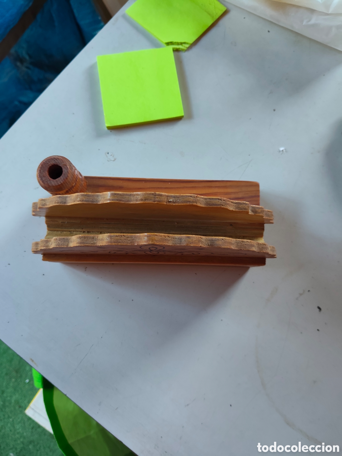 Vintage: Servilletero de madera con palillero - Foto 3