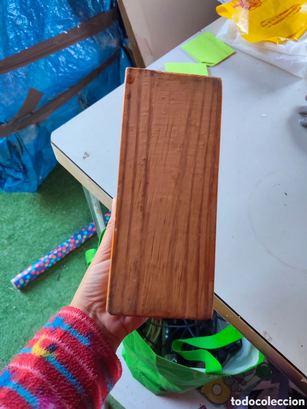 Vintage: Servilletero de madera con palillero - Foto 4