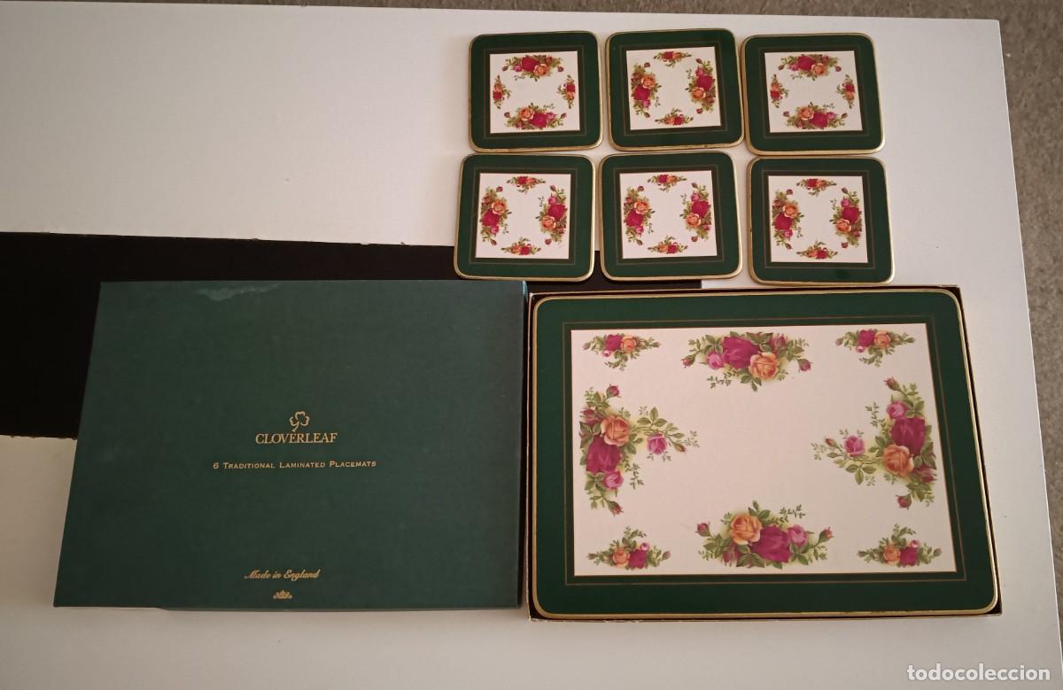 Vintage: EXCLUSIVO CONJUNTO VINTAGE DE LA PRESTIGIOSA MARCA BRITANICA CLOVERLEAF,DISE&Ntilde;O OLD COUNTRY ROSES
