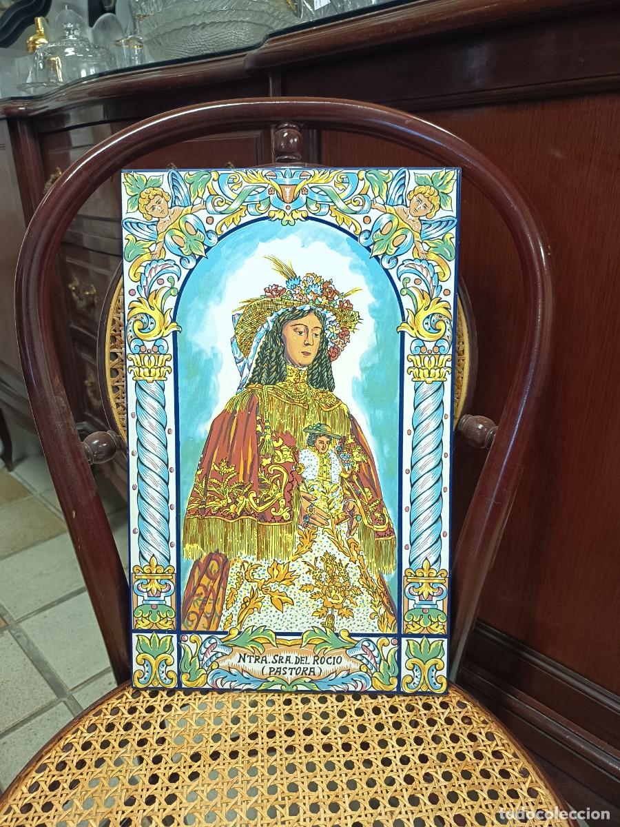 Vintage: Azulejo Nuestra Se&ntilde;ora del Roc&iacute;o