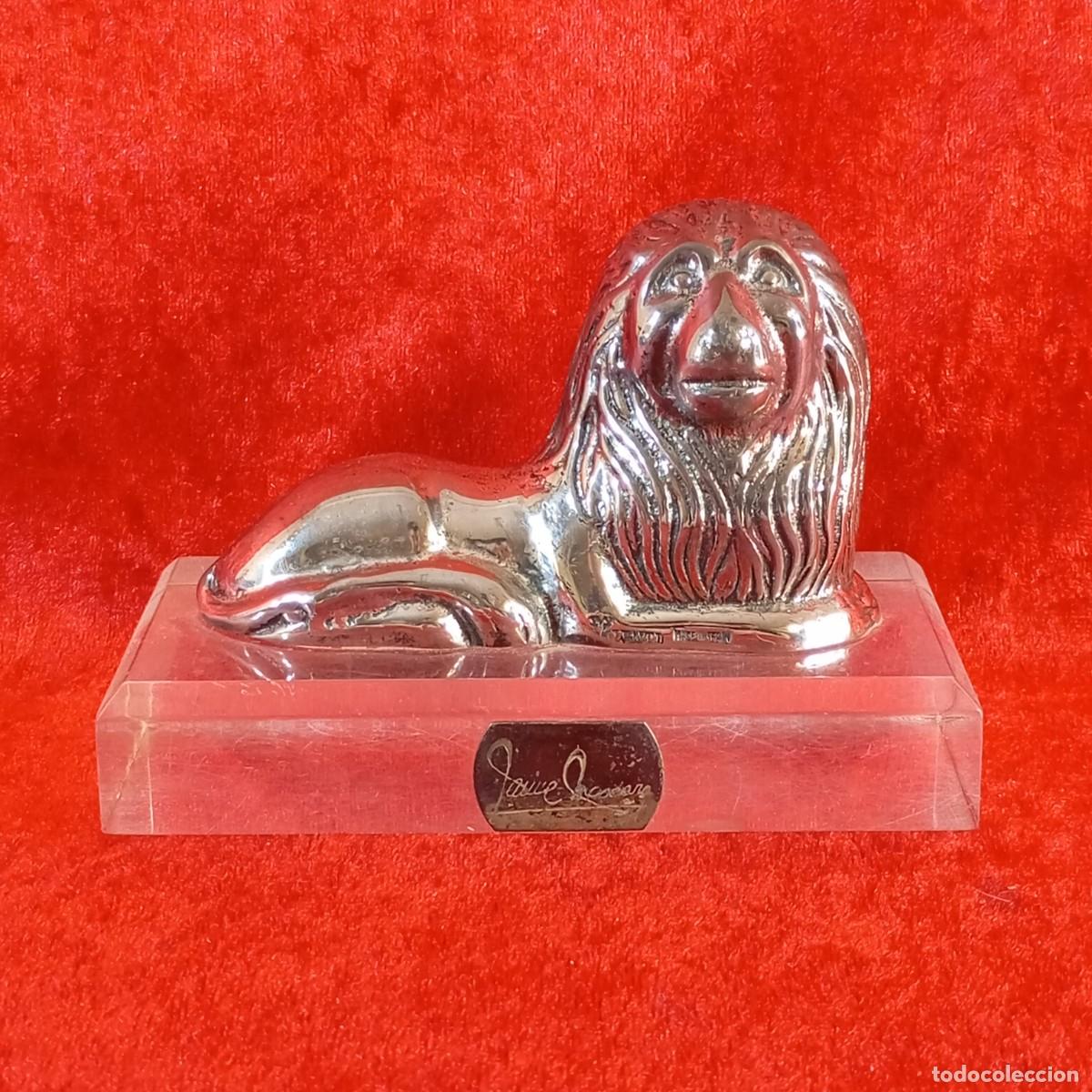 Vintage: PISAPAPELES VINTAGE - LE&Oacute;N - DE LA RECONOCIDA ORFEBRER&Iacute;A ESPA&Ntilde;OLA VALENT&Iacute; - 8 CM DE ALTO - 26
