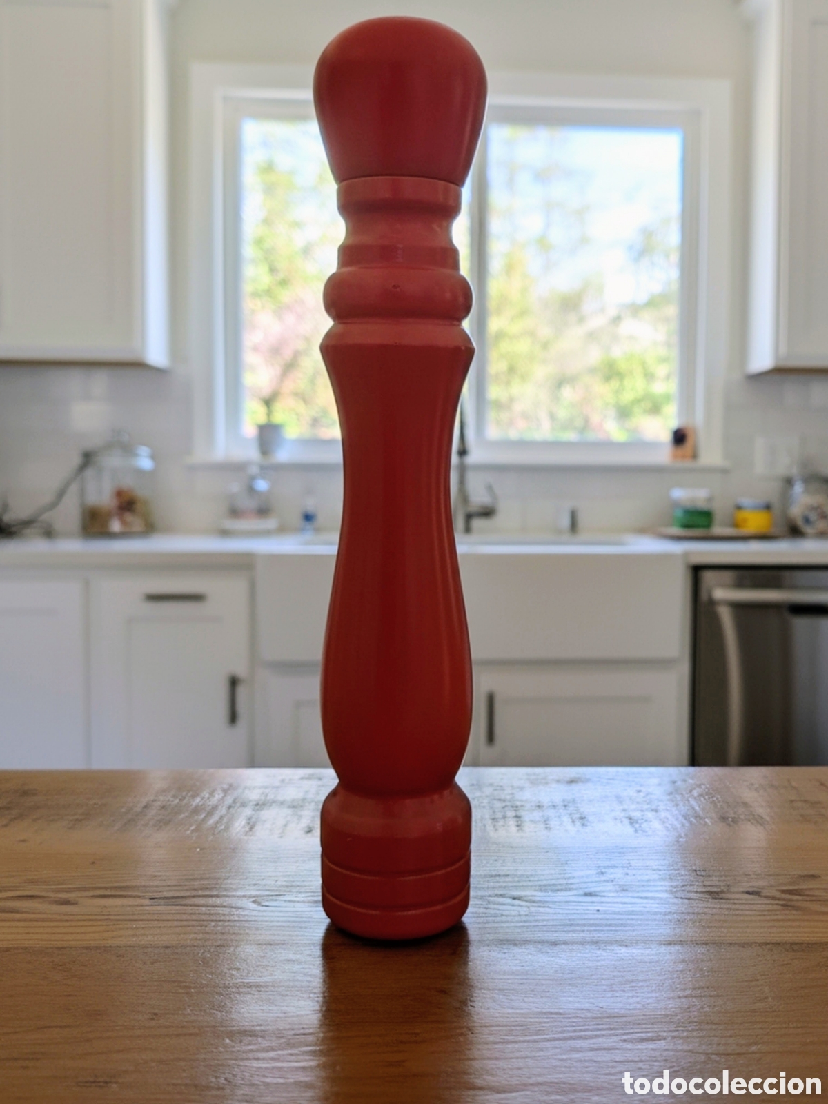 Vintage: Molinillo de Pimienta Grande de Madera Roja (33 cm) &ndash; Colecci&oacute;n / Vintage