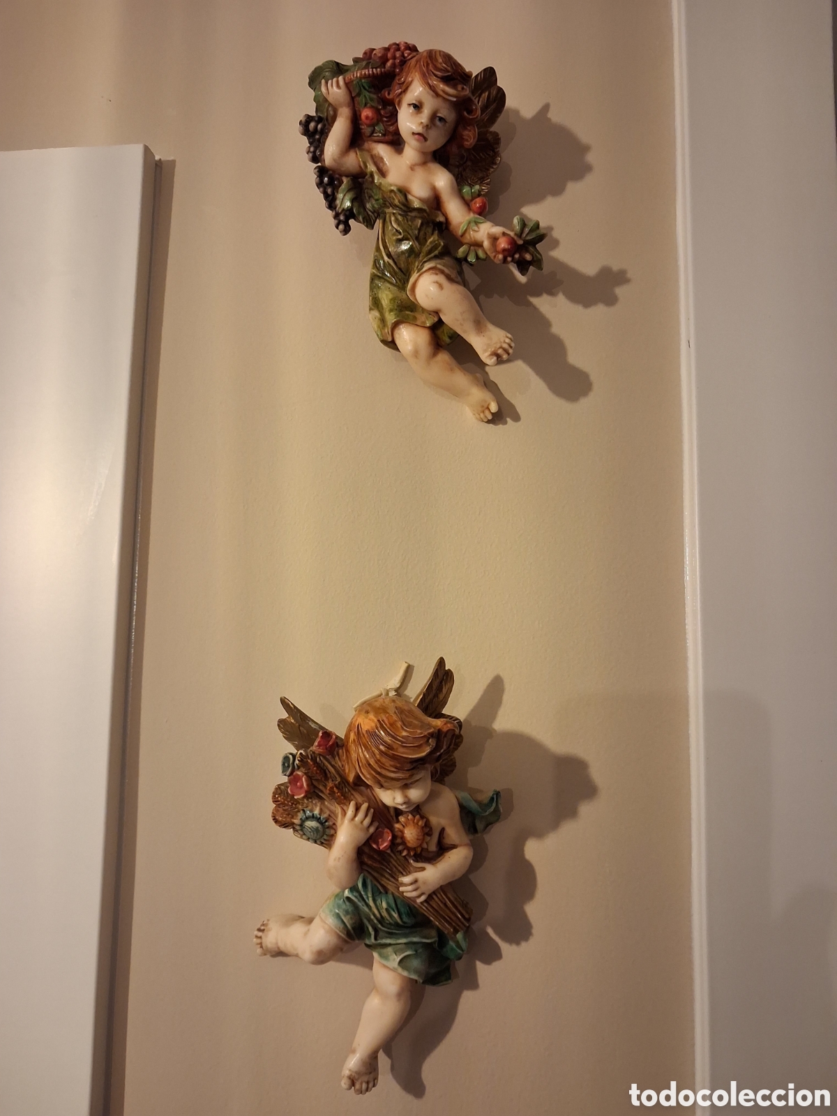 Vintage: Pareja de &aacute;ngeles querubines