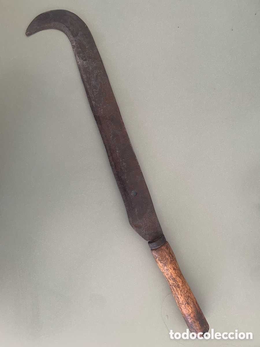 Vintage: Machete de poda antiguo de origen italiano sobre 1930 forjado artesanalmente