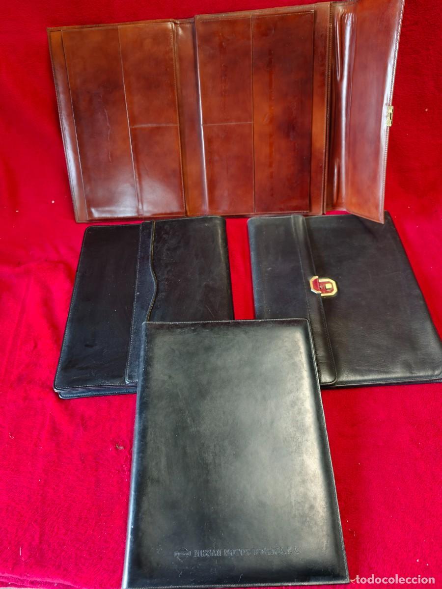 Vintage: Juego de tres carteras y un porta documentos, tal como se ve en fotografias.