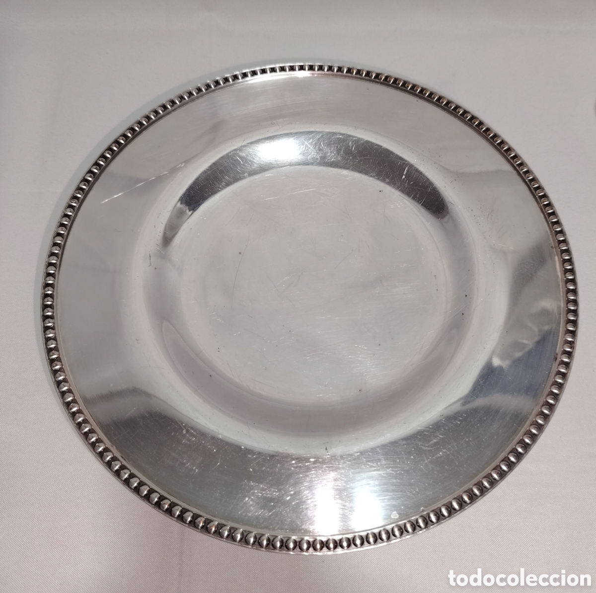 Vintage: Frutero / Centro de Mesa Elevado en Metal Plateado - Orf&egrave;vrerie G.M. (Francia, c. 1970/1980) - 25 cm