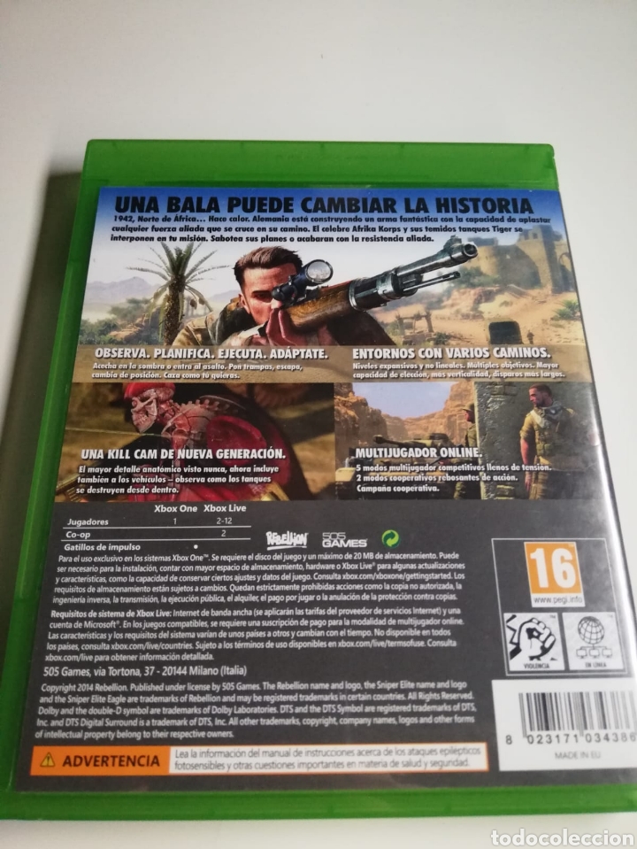 Xbox One de segunda mano: Sniper Elite 3 Xbox One - Foto 2
