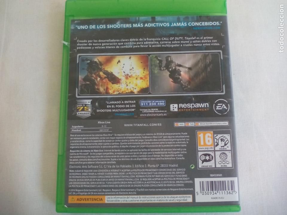 Xbox One de segunda mano: TITANFALL. JUEGO PARA LA CONSOLA XBOX ONE - Foto 2