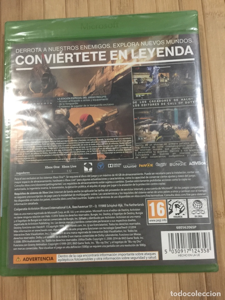Xbox One de segunda mano: Destiny XBOX ONE ( Pal Espa&ntilde;a ) - Precintado - - Foto 2