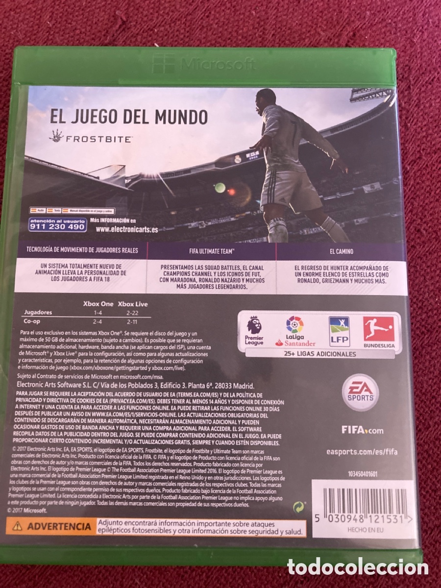 Xbox One de segunda mano: Juego FIFA 18 XboxOne - Foto 3