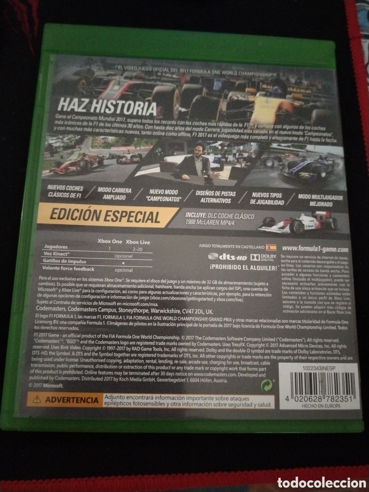 Xbox One de segunda mano: Formula 1. F1 2017. X-BOX ONE - Foto 2