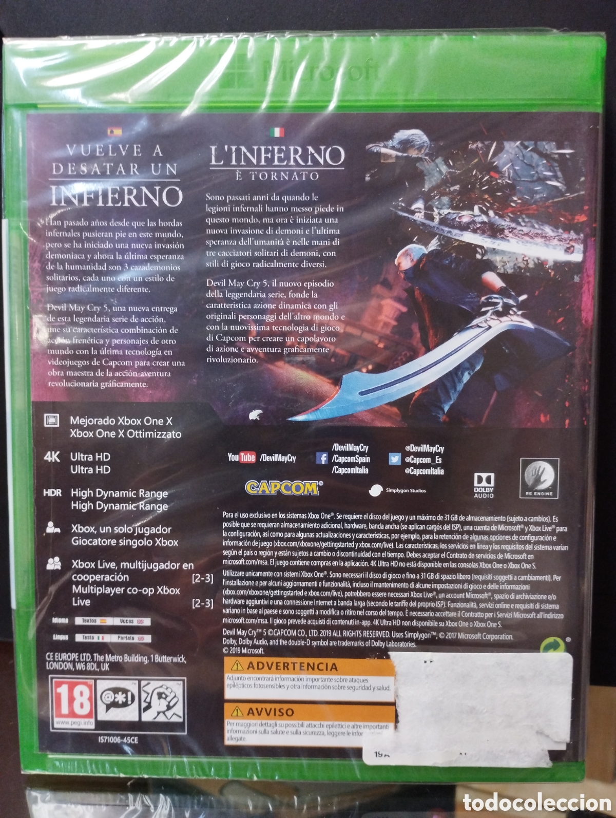 Xbox One de segunda mano: Devil may cry5 precintado - Foto 2