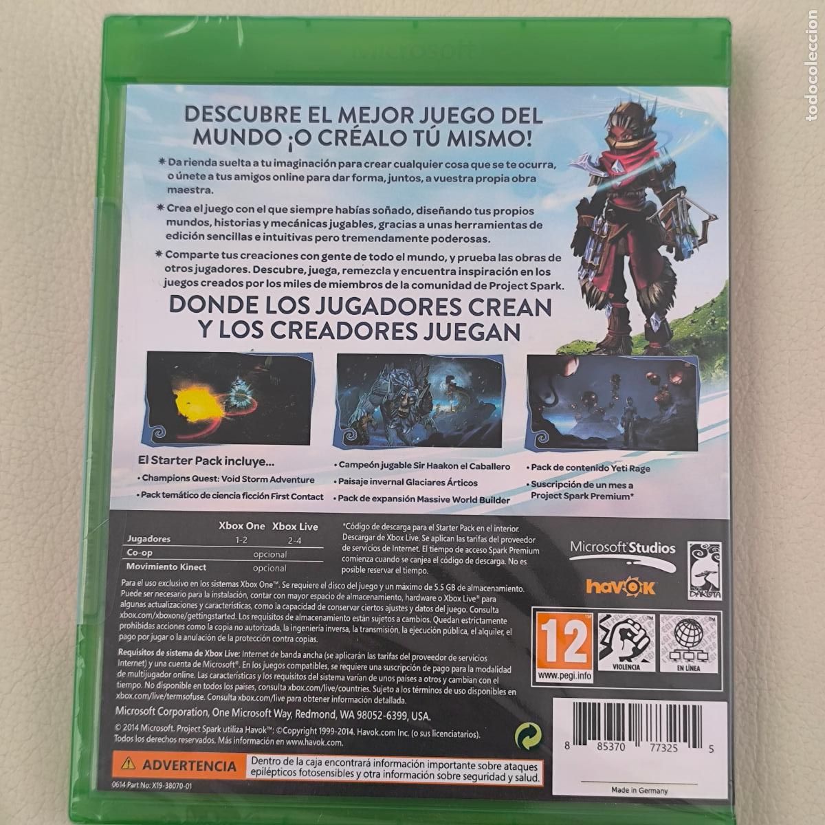 Xbox One de segunda mano: PROJECT SPARK XBOX ONE XONE NUEVO PRECINTADO - Foto 3