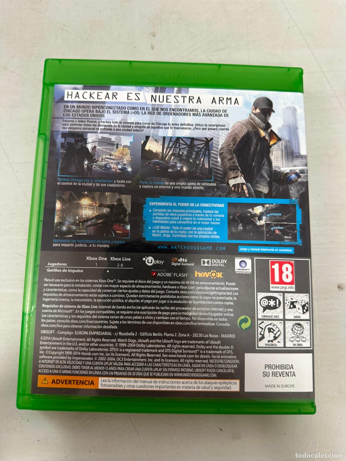 Xbox One de segunda mano: Watch Dogs - Xbox One - PAL ESP - Foto 3