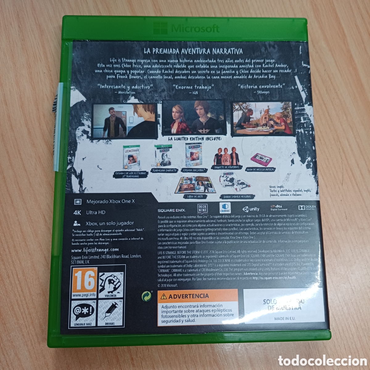 Xbox One de segunda mano: LIFE IS STRANGE LIMITED EDITION MICROSOFT XBOX ONE - Foto 2