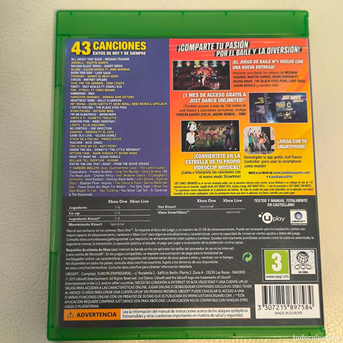 Xbox One de segunda mano: Just dance 2016 xbox one - Foto 2