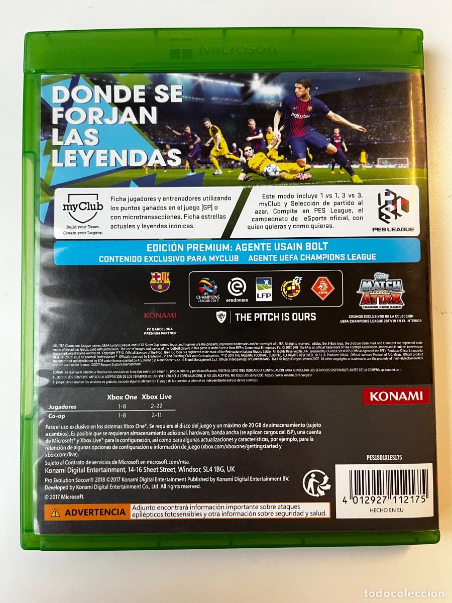 Xbox One de segunda mano: PES 2018 XBOX ONE PRO EVOLUTION SOCCER KONAMI - Foto 2
