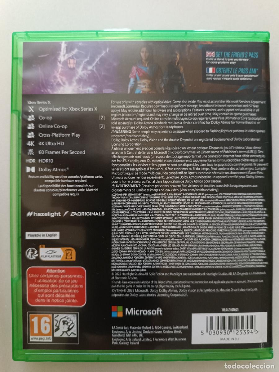 Xbox One de segunda mano: SPLIT FICTION XBOX SERIES X PAL ESPA&Ntilde;A - Foto 2