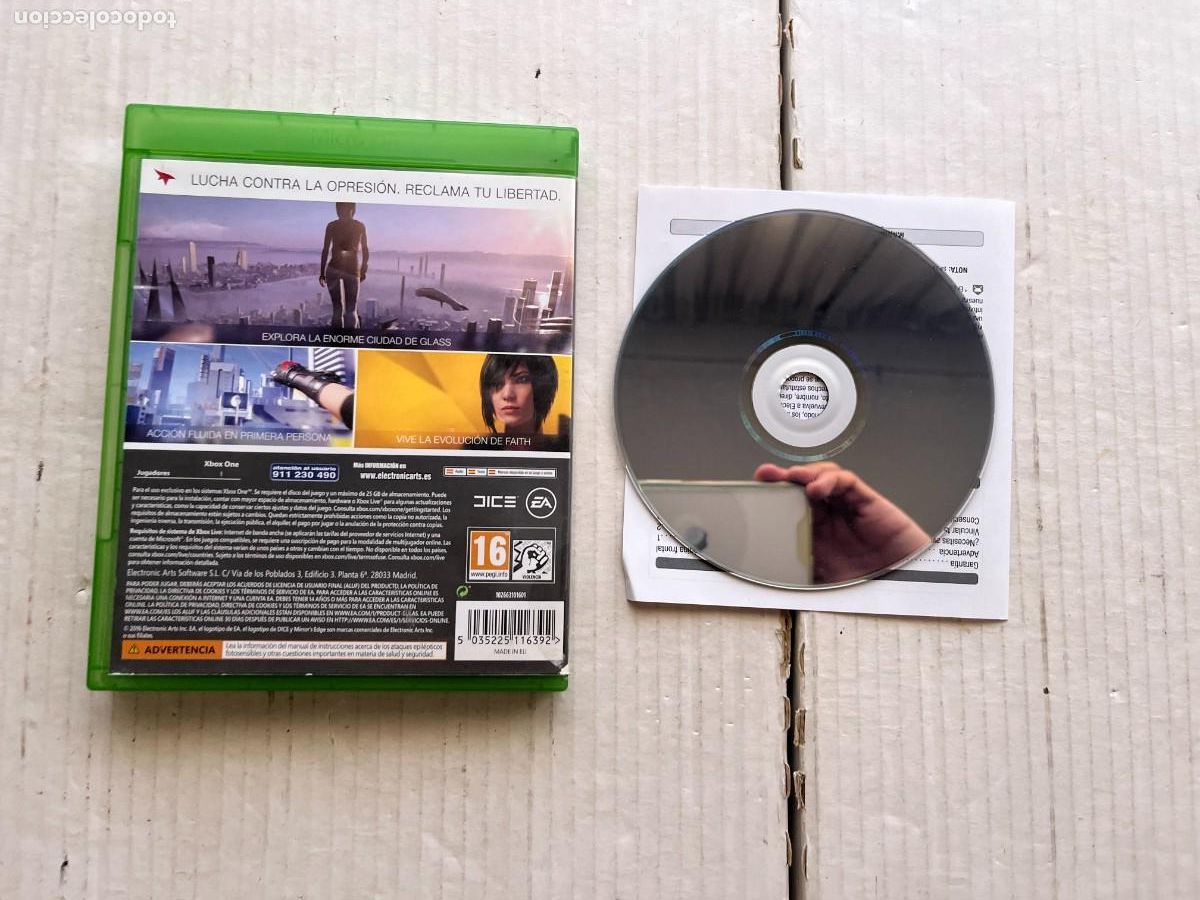 Xbox One de segunda mano: MIRROR EDGE CATALYST - XBOX ONE XONE KREATEN - Foto 2